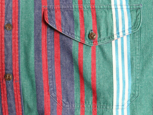 80s チャップス ラルフローレン ストライプ 長袖 ボタンダウン シャツ メンズ L / 80年代 ヴィンテージ CHAPS 長袖シャツ BD マルチカラー