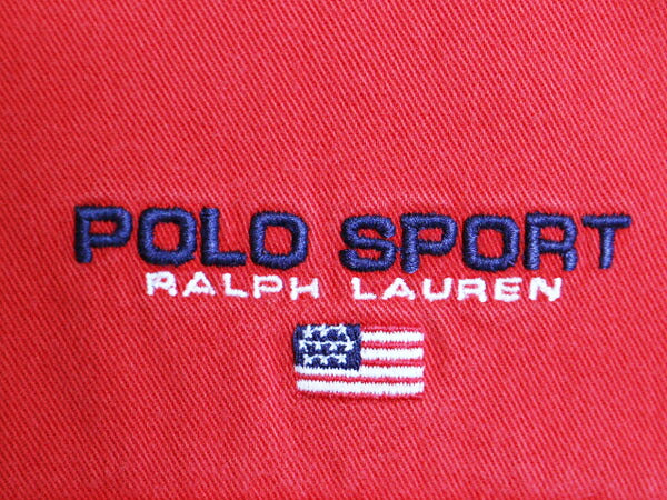90s ポロスポーツ ラルフローレン 長袖 シャツ メンズ L 古着 90年代 オールド POLO SPORT ポロ コットン チノ ポケット付き 当時物 星条旗
