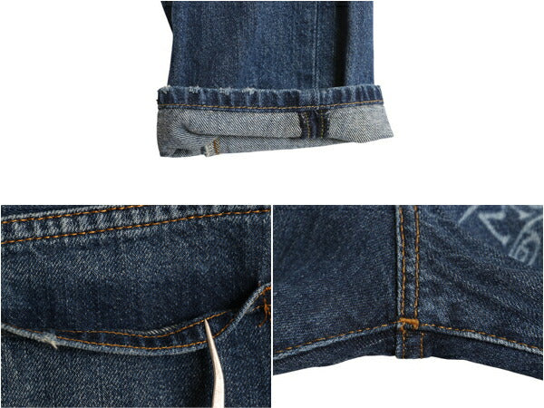 ポロ ラルフローレン デニム パンツ キッズ XL レディース XS / ヴィンテージ 加工 セルビッチ ジーンズ スリム ストレート ウイングフット