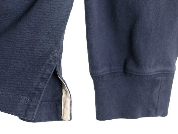 00s ポロ ラルフローレン 長袖 ラガー シャツ メンズ XL 古着 00年代 オールド ラグビーシャツ コットン ヘビーウェイト 大きいサイズ 紺