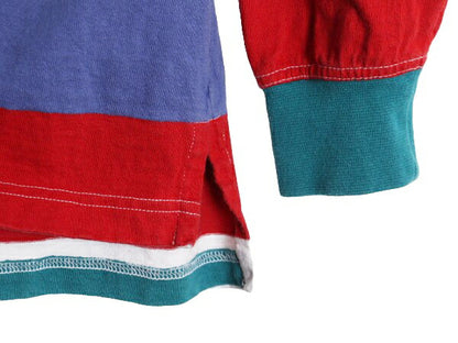 90s ウールリッチ ボーダー 長袖 ラガー シャツ メンズ М 古着 90年代 オールド Woolrich 長袖シャツ ヘビーウェイト マルチカラー 旧タグ