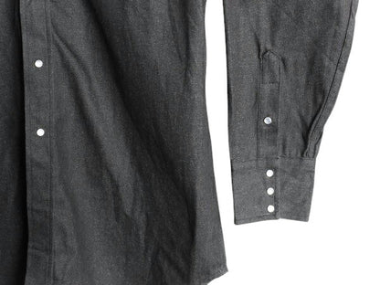 デッドストック 先染め 90s USA製 カーハート ブラック デニム ウエスタン シャツ メンズ L / 90年代 オールド Carhartt ワーク 長袖シャツ