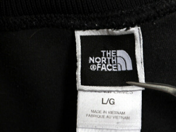ノースフェイス ストレッチ ジャージ パンツ レディース L 古着 The North Face アウトドア トラックパンツ イージー ライン入り ブラック