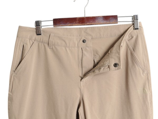 US企画 ノースフェイス 2WAY ナイロン コンバーチブル パンツ レディース 実寸 33 32 The North Face ショーツ ロング ストレッチ ベージュ