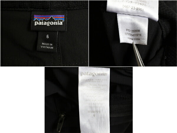 パタゴニア トリビューン パンツ レディース 実寸 32 33 16年製 PATAGONIA ナイロン ストレッチ カーゴ アウトドア ストレート トレイル 黒
