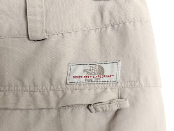 ノースフェイス 2WAY ナイロン カーゴ コンバーチブル パンツ レディース 実寸 32 29 古着 The North Face アウトドア ショーツ ロング 灰