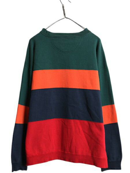 90s ドッカーズ リーバイス ワイド ボーダー スウェット メンズ XL 程/ 90年代 オールド LEVIS DOCKERS クルーネック 裏起毛 トレーナー