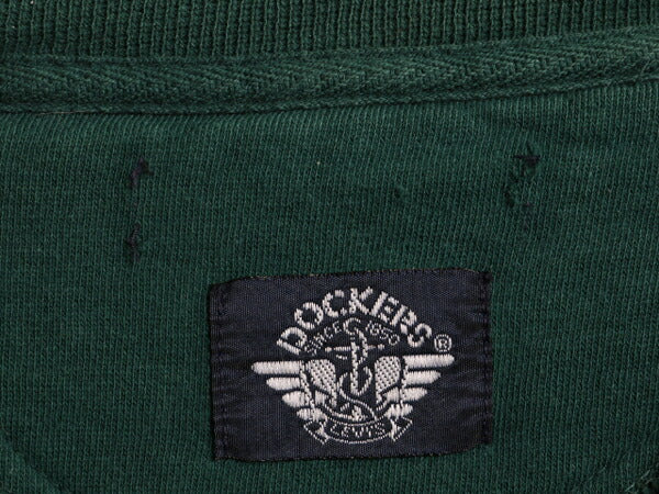 90s ドッカーズ リーバイス ワイド ボーダー スウェット メンズ XL 程/ 90年代 オールド LEVIS DOCKERS クルーネック 裏起毛 トレーナー