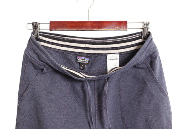 パタゴニア アーニャ パンツ レディース S / 17年製 PATAGONIA ポケット付き スウェット イージーパンツ ストレッチ トレーナー ネイビー