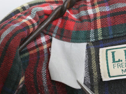 80s USA製 エルエルビーン チェック ライト フランネル シャツ メンズ L / 古着 ヴィンテージ LLBEAN 長袖シャツ ネルシャツ マルチカラー