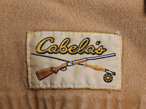 80s カベラス コットン ダック 長袖 シャツ メンズ L 古着 80年代 ヴィンテージ Cabelas ヘビーウェイト ポケット付き 無地 ジャケット 茶