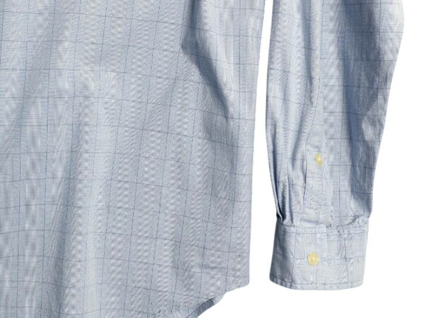 90s ポロゴルフ ラルフローレン チェック 長袖 シャツ メンズ L オールド ポロ 長袖シャツ ストレッチ ポニー無し ワイシャツ ポケット付き