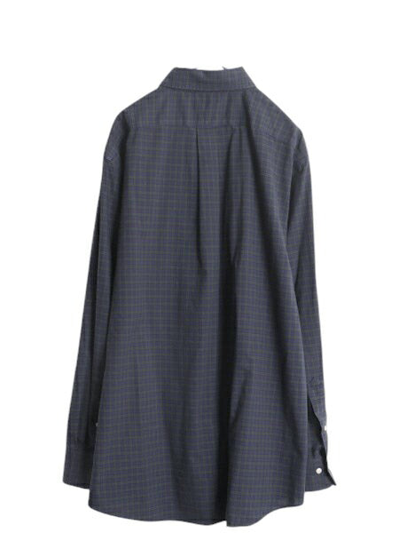 00s LAUREN ラルフローレン ブラックウォッチ チェック ボタンダウン シャツ メンズ XL 程/ オールド ポロ コットン SLIM FIT ノーアイロン
