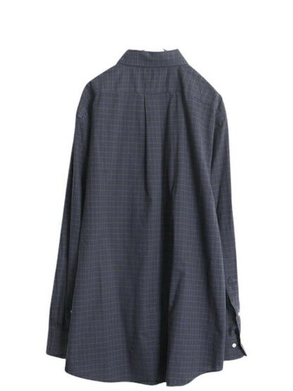 00s LAUREN ラルフローレン ブラックウォッチ チェック ボタンダウン シャツ メンズ XL 程/ オールド ポロ コットン SLIM FIT ノーアイロン