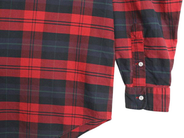 90s THE BIG SHIRT ラルフローレン チェック オックスフォード 長袖 ボタンダウン シャツ メンズ L オールド ポロ ビッグシャツ 長袖シャツ