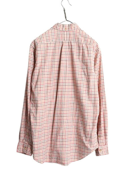 ラルフローレン チェック 3点留め ボタンダウン フランネル シャツ メンズ M 古着 ポロ コットン 長袖シャツ ネルシャツ マルチカラー ネル