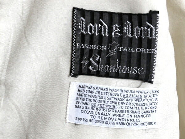 70s LORD＆LORD ダービー ジャケット メンズ M 程 古着 ヴィンテージ フルジップ ブルゾン カップショルダー スイングトップ タロン ジップ
