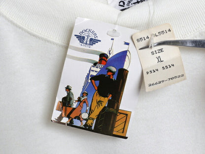 デッドストック 90s ドッカーズ リーバイス モックネック 長袖 Tシャツ メンズ XL オールド ロンT 薄手 コットン カットソー ワンポイント