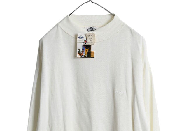 デッドストック 90s ドッカーズ リーバイス モックネック 長袖 Tシャツ メンズ XL オールド ロンT 薄手 コットン カットソー ワンポイント