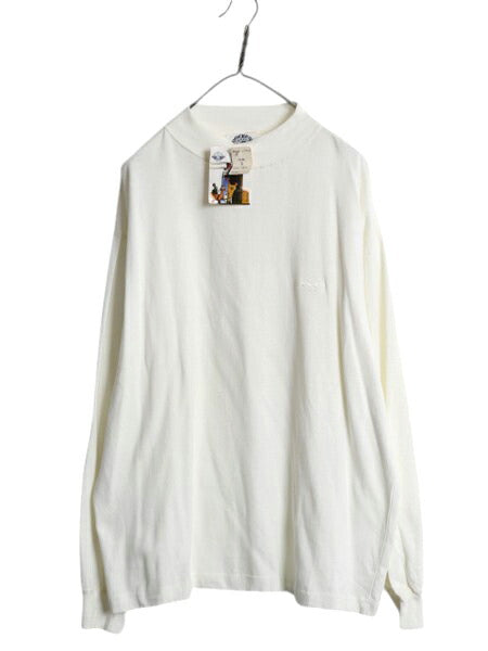 デッドストック 90s ドッカーズ リーバイス モックネック 長袖 Tシャツ メンズ XL オールド ロンT 薄手 コットン カットソー ワンポイント