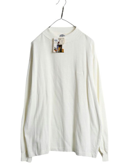 デッドストック 90s ドッカーズ リーバイス モックネック 長袖 Tシャツ メンズ XL オールド ロンT 薄手 コットン カットソー ワンポイント