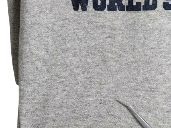 80s USA製 チャンピオン ツインズ プリント スウェット メンズ XL 小さめ L 程 ヴィンテージ 大リーグ オフィシャル トレーナー 裏起毛 灰