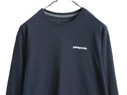 20年製 パタゴニア 両面 プリント 長袖 Tシャツ メンズ XS / 古着 Patagonia アウトドア ロンT プリントT ロゴT フィッツロイ P6 ネイビー