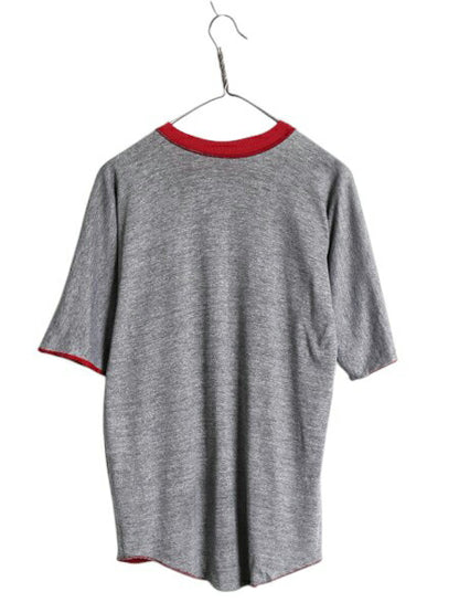 80s USA製 ラッセル 無地 リバーシブル 半袖 Tシャツ メンズ M / ヴィンテージ クルーネック ソリッド ブランク カットソー ダブルフェイス