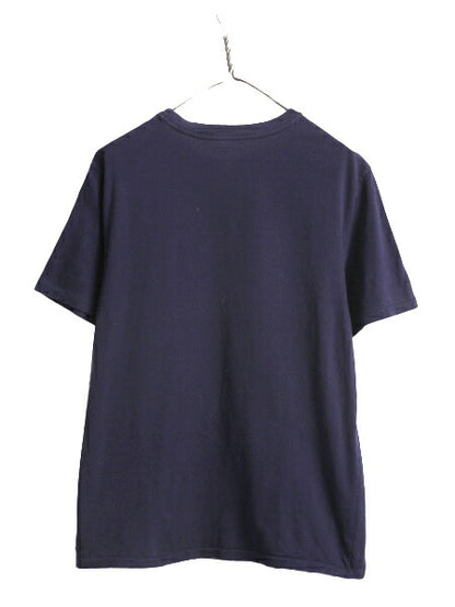 ポロベアー ポロ ラルフローレン プリント 半袖 Tシャツ キッズ XL メンズ M 程 古着 キャラクター 半袖Tシャツ シングルステッチ ネイビー