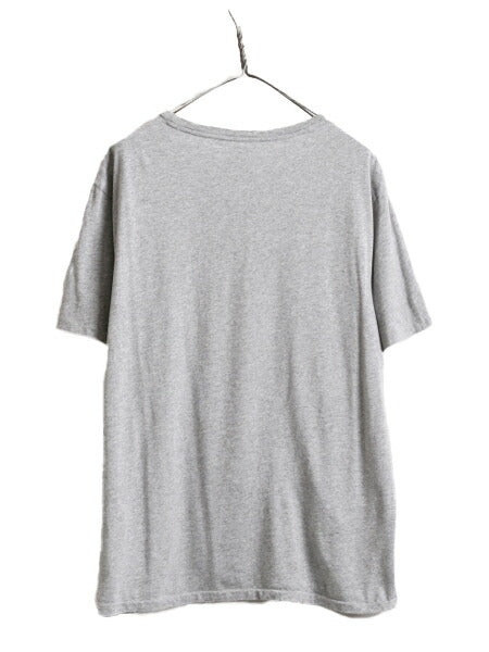 ポロベアー ポロ ラルフローレン プリント 半袖 Tシャツ メンズ XL 古着 キャラクター 半袖Tシャツ 大きいサイズ シングルステッチ グレー