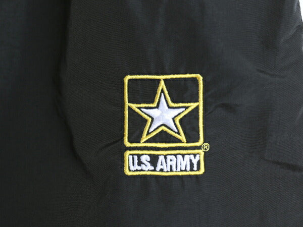 米軍実物 US ARMY ナイロン トレーニング パンツ メンズ M / 古着 ミリタリー アーミー APFU ワンポイント ポケット付き ブラック 薄手 黒
