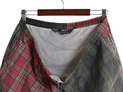 00s ポロ ラルフローレン チェック ショートパンツ メンズ XXL / 古着 オールド スイム ショーツ 水陸両用 短パン 大きいサイズ クレイジー