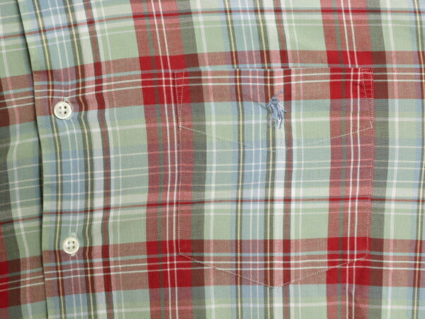 90s ポロ ラルフローレン チェック 3点留め 長袖 ボタンダウン シャツ メンズ XL / 90年代 オールド 長袖シャツ マルチカラー ワイシャツ