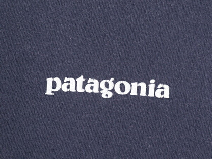 17年製 パタゴニア 両面 プリント 半袖 Tシャツ メンズ L / 古着 Patagonia アウトドア P-6 バックプリント ボックスロゴ クルーネック 紺