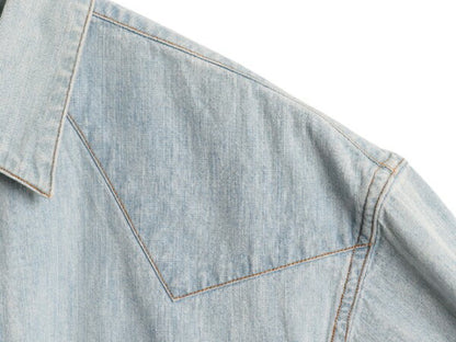 80s ポロカントリー ラルフローレン 長袖 シャンブレー ウエスタン シャツ レディース S メンズ XS ヴィンテージ 長袖シャツ 100% コットン
