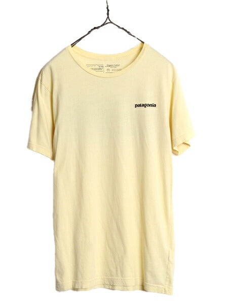 19年製 パタゴニア 両面 プリント 半袖 Tシャツ メンズ S 古着 Patagonia P6 ボックスロゴ バックプリント オーガニック コットン SLIM FIT