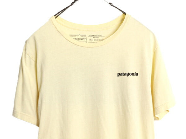 19年製 パタゴニア 両面 プリント 半袖 Tシャツ メンズ S 古着 Patagonia P6 ボックスロゴ バックプリント オーガニック コットン SLIM FIT