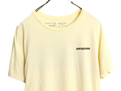 19年製 パタゴニア 両面 プリント 半袖 Tシャツ メンズ S 古着 Patagonia P6 ボックスロゴ バックプリント オーガニック コットン SLIM FIT