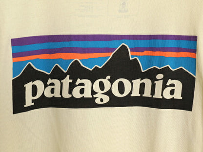 19年製 パタゴニア 両面 プリント 半袖 Tシャツ メンズ S 古着 Patagonia P6 ボックスロゴ バックプリント オーガニック コットン SLIM FIT