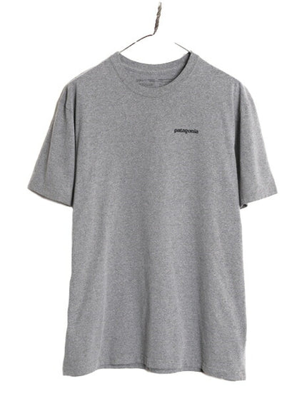 19年製 パタゴニア 両面 プリント 半袖 Tシャツ メンズ L / 古着 Patagonia アウトドア P-6 バックプリント ボックスロゴ クルーネック 灰