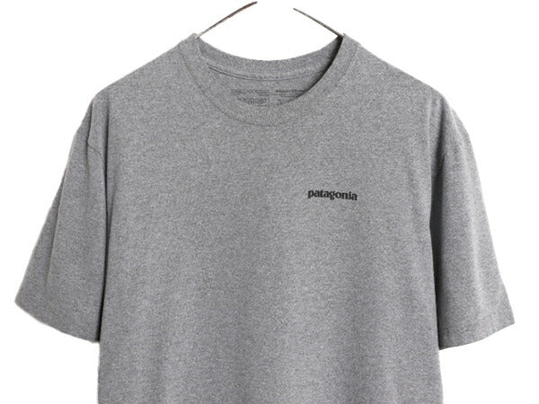 19年製 パタゴニア 両面 プリント 半袖 Tシャツ メンズ L / 古着 Patagonia アウトドア P-6 バックプリント ボックスロゴ クルーネック 灰