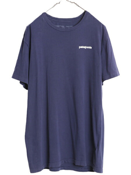 19年製 パタゴニア 両面 プリント 半袖 Tシャツ メンズ L / Patagonia アウトドア P6 スリムフィット バックプリント オーガニックコットン