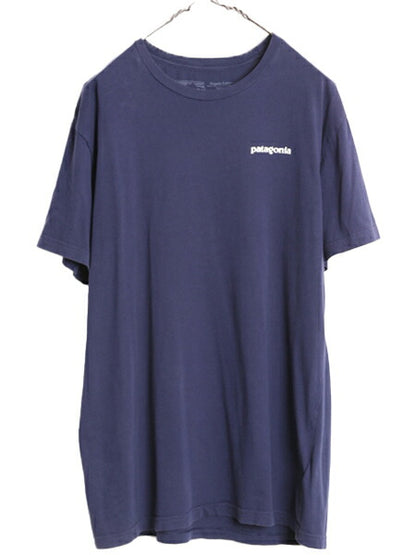 19年製 パタゴニア 両面 プリント 半袖 Tシャツ メンズ L / Patagonia アウトドア P6 スリムフィット バックプリント オーガニックコットン