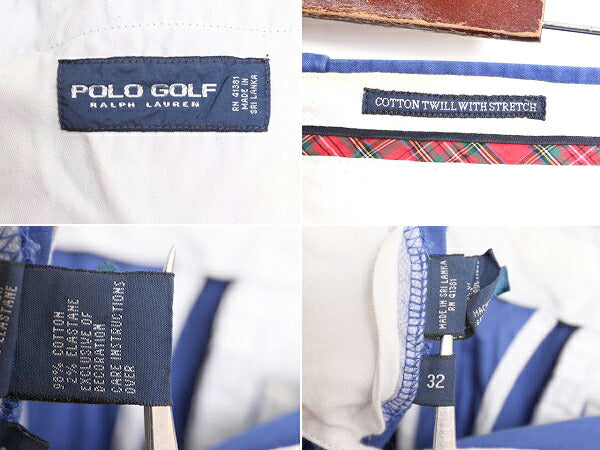 90s ポロ ゴルフ ラルフローレン コットン チノ ショートパンツ メンズ 32 オールド POLO GOLF ショーツ 短パン アーミー タイプノータック