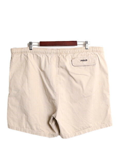 90s ポロ ラルフローレン コットン ショートパンツ メンズ XL / 90年代 オールド ショーツ 短パン バギーズ タイプ コットン チノ ベージュ
