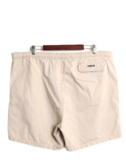 90s ポロ ラルフローレン コットン ショートパンツ メンズ XL / 90年代 オールド ショーツ 短パン バギーズ タイプ コットン チノ ベージュ