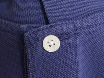ブルックスブラザーズ 鹿の子 半袖 ポロシャツ メンズ XL Brooks Brothers 半袖シャツ ワンポイント オリジナル フィット 大きいサイズ 紺