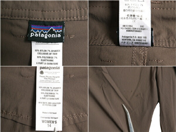 パタゴニア ソリマー ショーツ レディース XL 程/ 11年製 アウトドア ショートパンツ ストレッチ ナイロン 短パン 薄手 軽量 大きいサイズ