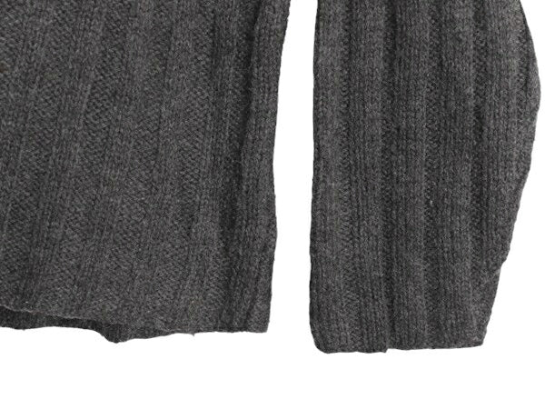 90s J CREW ロールネック ノルディック ウール ニット セーター メンズ L 旧タグ オールド ジェイクルー 巨人タグ ハイネック リブ編み 灰