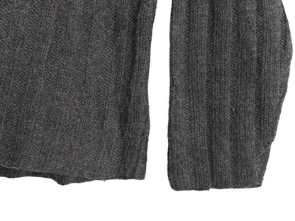 90s J CREW ロールネック ノルディック ウール ニット セーター メンズ L 旧タグ オールド ジェイクルー 巨人タグ ハイネック リブ編み 灰